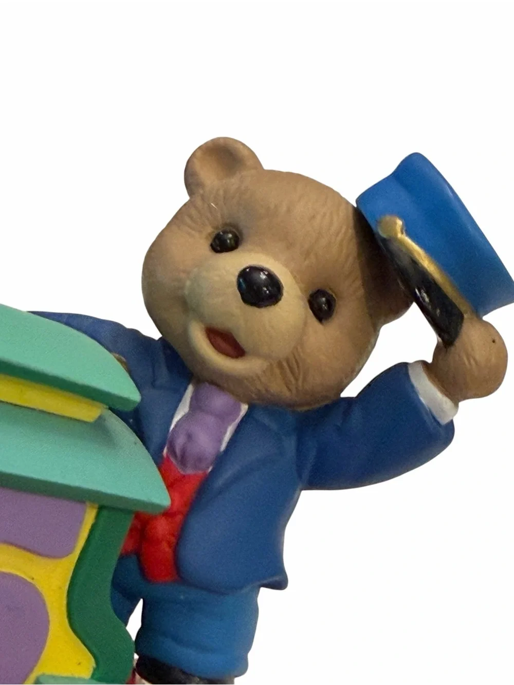 2002 Hallmark Keepsake Child's Fifth Christmas Ornament Bear Train Collectible